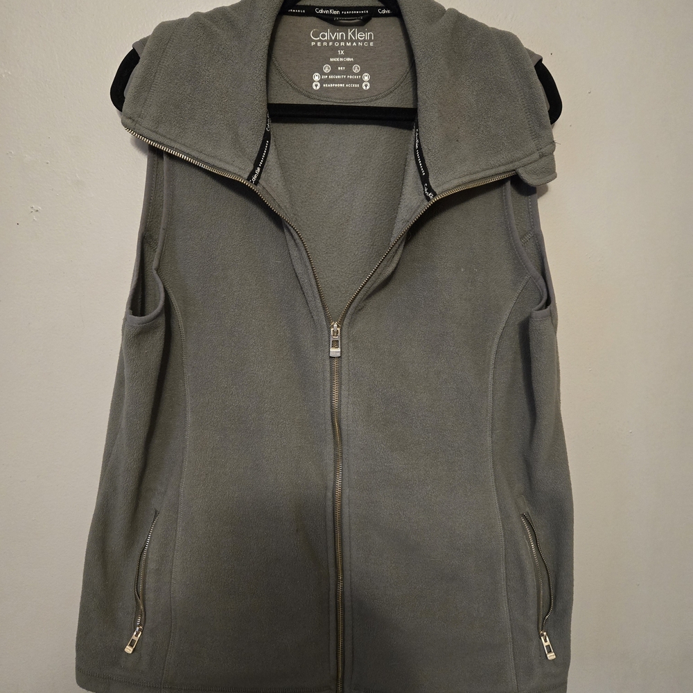Calvin Klein Gray Fleece Vest